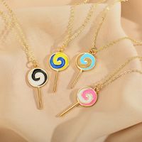 Cute Simple Style Lollipop Alloy Copper Enamel Women's Pendant Necklace main image 1