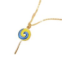 Cute Simple Style Lollipop Alloy Copper Enamel Women's Pendant Necklace main image 6