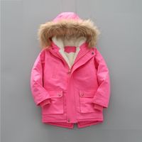 Casual Solid Color Multiple Pockets Cotton Blend Boys Outerwear main image 3