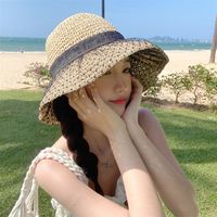Women's Vacation Simple Style Bow Knot Big Eaves Sun Hat sku image 28