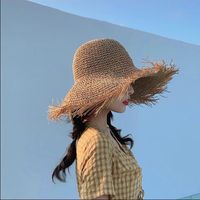 Women's Vacation Simple Style Bow Knot Big Eaves Sun Hat sku image 12