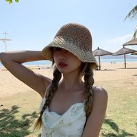 Women's Vacation Simple Style Bow Knot Big Eaves Sun Hat sku image 40