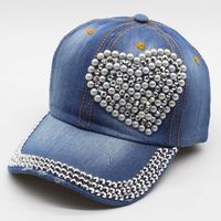 Unisex Simple Style Heart Shape Patchwork Flat Eaves Baseball Cap sku image 1