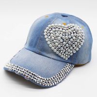 Unisexo Estilo Simple Forma De Corazón Labor De Retazos Aleros Planos Gorra De Beisbol sku image 2