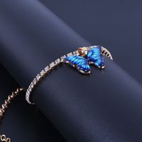 Wholesale Jewelry Simple Style Butterfly Alloy Artificial Gemstones Anklet main image 4