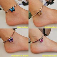 Wholesale Jewelry Simple Style Butterfly Alloy Artificial Gemstones Anklet sku image 5