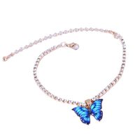 Wholesale Jewelry Simple Style Butterfly Alloy Artificial Gemstones Anklet main image 6