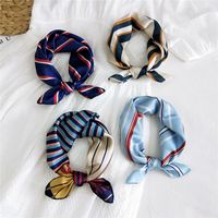 Women's Sweet Color Block Polyester Printing Silk Scarf main image 5