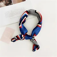 Women's Sweet Color Block Polyester Printing Silk Scarf sku image 19