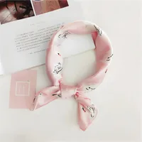 Women's Sweet Color Block Polyester Printing Silk Scarf sku image 40