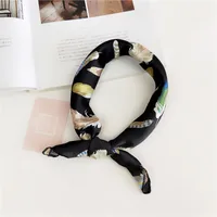 Women's Sweet Color Block Polyester Printing Silk Scarf sku image 17