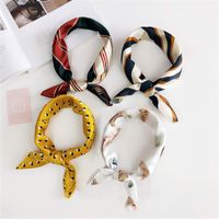 Women's Sweet Color Block Polyester Printing Silk Scarf main image 2