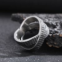 Retro Punk Solid Color Stainless Steel Rings main image 4