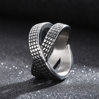 Retro Punk Solid Color Stainless Steel Rings main image 3