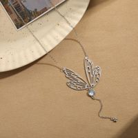 Commute Butterfly Rhinestones Alloy Resin Wholesale Earrings Necklace main image 4
