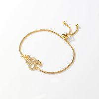 Elegant Simple Style Snake Butterfly Copper Plating Hollow Out Inlay Zircon 18k Gold Plated Bracelets main image 10