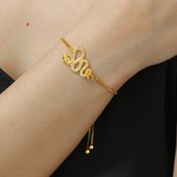 Elegant Simple Style Snake Butterfly Copper Plating Hollow Out Inlay Zircon 18k Gold Plated Bracelets main image 8