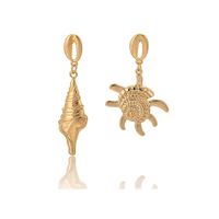Womens Geometry Electroplating Seashell Starfish Conch Alloy Earrings Nhgy126520 sku image 2
