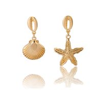 Womens Geometry Electroplating Seashell Starfish Conch Alloy Earrings Nhgy126520 sku image 1