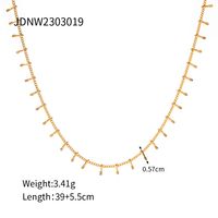 Ins-stil Rostfreier Stahl Überzug 18 Karat Vergoldet Halskette sku image 2