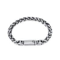 Hip Hop Vintage-Stil Einfarbig Edelstahl 304 Männer Armbänder main image 6