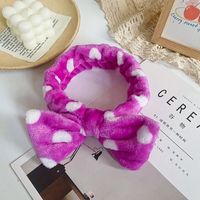 Fashion Plaid Bow Knot Coral Fleece Hair Band 1 Piece sku image 25