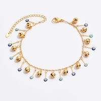 Wholesale Jewelry Casual Elegant Beach Eye Bell Copper 18k Gold Plated Anklet main image 3