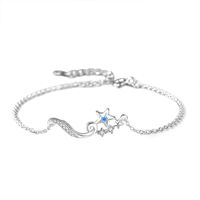 Élégant Style Simple Star Vagues Argent Sterling Vaporisateur Placage Incruster Zircon Bracelets main image 2