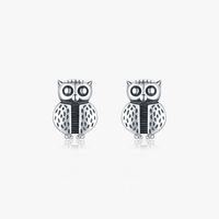 1 Pair Ins Style Vintage Style Owl Sterling Silver Rhodium Plated Ear Studs main image 2
