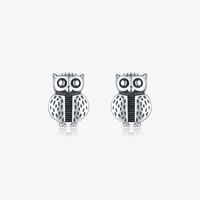 1 Paire Style Ins Style Vintage Hibou Argent Sterling Plaqué Rhodium Boucles D'oreilles main image 2