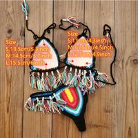 Women's Multicolor Tassel Braid 2 Piece Set Bikinis Swimwear main image 4