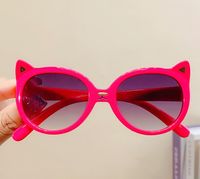 Cute Solid Color Pc Round Frame Square Oval Frame Full Frame Kids Sunglasses sku image 18