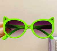 Cute Solid Color Pc Round Frame Square Oval Frame Full Frame Kids Sunglasses sku image 19