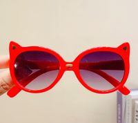 Cute Solid Color Pc Round Frame Square Oval Frame Full Frame Kids Sunglasses sku image 21