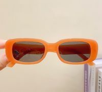 Cute Solid Color Pc Round Frame Square Oval Frame Full Frame Kids Sunglasses sku image 9