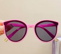 Cute Solid Color Pc Round Frame Square Oval Frame Full Frame Kids Sunglasses sku image 25