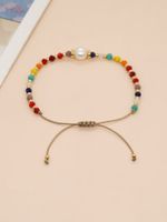 Sweet Colorful Artificial Crystal Freshwater Pearl Beaded Women's Bracelets main image 2