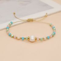 Sweet Colorful Artificial Crystal Freshwater Pearl Beaded Women's Bracelets main image 5