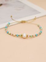 Sweet Colorful Artificial Crystal Freshwater Pearl Beaded Women's Bracelets main image 3