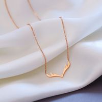 Rétro Simple Style Antlers Titane Acier Placage Pendentif Collier sku image 1