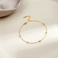 Retro Heart Shape Stainless Steel Women's Anklet sku image 2