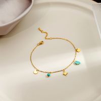 Retro Heart Shape Stainless Steel Women's Anklet sku image 6