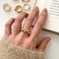 Wholesale Simple Style Twist Sterling Silver Rings main image 3