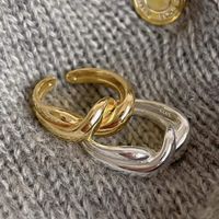 Wholesale Simple Style Twist Sterling Silver Rings main image 6