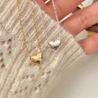 Wholesale Casual Heart Shape Sterling Silver Pendant Necklace sku image 1