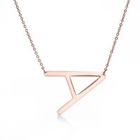 Simple Style Letter Stainless Steel Plating Hollow Out Pendant Necklace main image 5
