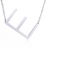 Simple Style Letter Stainless Steel Plating Hollow Out Pendant Necklace sku image 26