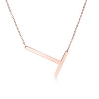 Simple Style Letter Stainless Steel Plating Hollow Out Pendant Necklace sku image 67