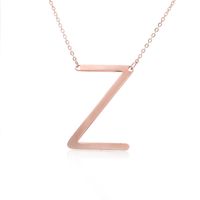 Simple Style Letter Stainless Steel Plating Hollow Out Pendant Necklace sku image 73