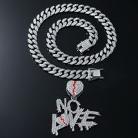 Hip Hop Geometrisch Legierung Strass Überzug Inlay Strasssteine Unisex Halskette Mit Anhänger main image 4